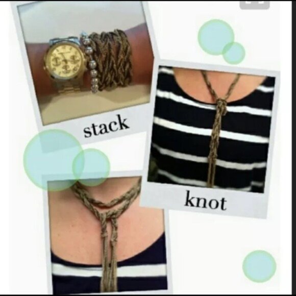 Stella & Dot | Necklace | Adrienne Mixed Gold Chain Necklace - Picture 7 of 16